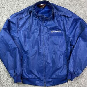 Vintage 1980s‎ Champion Company Blue Dunbrooke Zip Up Coat Lightweight Jacket